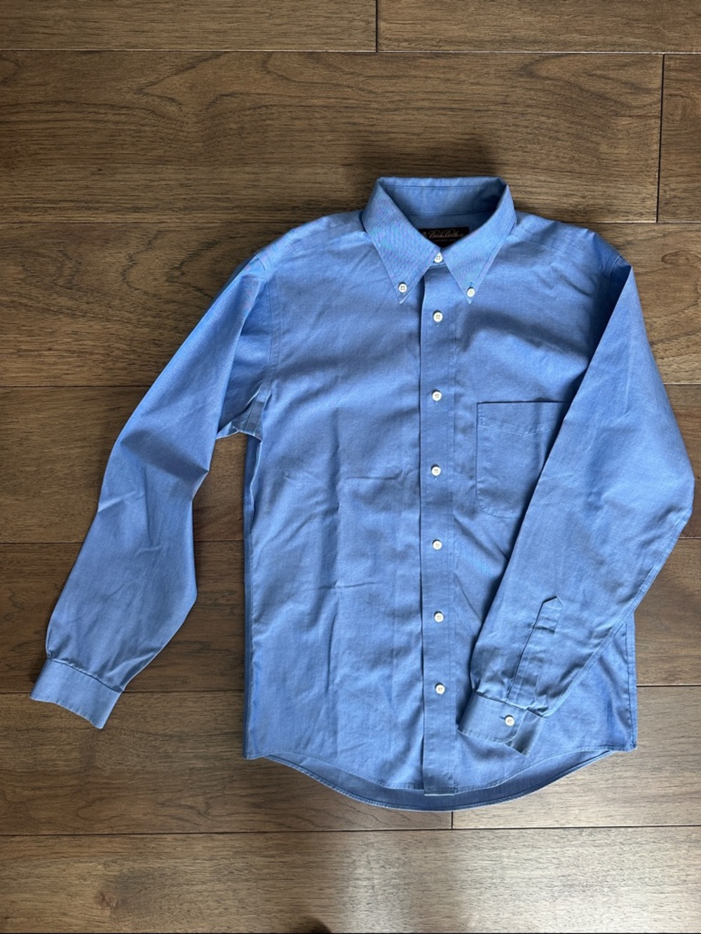 Brooks Brothers Blue Dress Shirt, Boys Cotton Dress Shirt